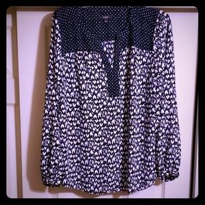 NYDJ hearts top- size L
